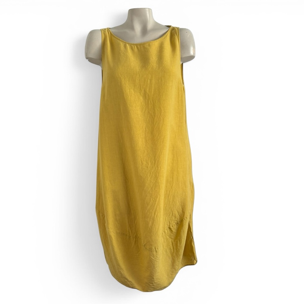 APUNTOB ITALY LINEN BARREL EGG MIDI MAXI DRESS SZ XL - Picture 2 of 5
